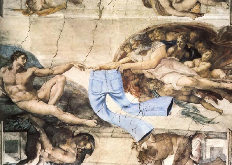 Michelangelo Buonarroti Adams Creation oil painting picture